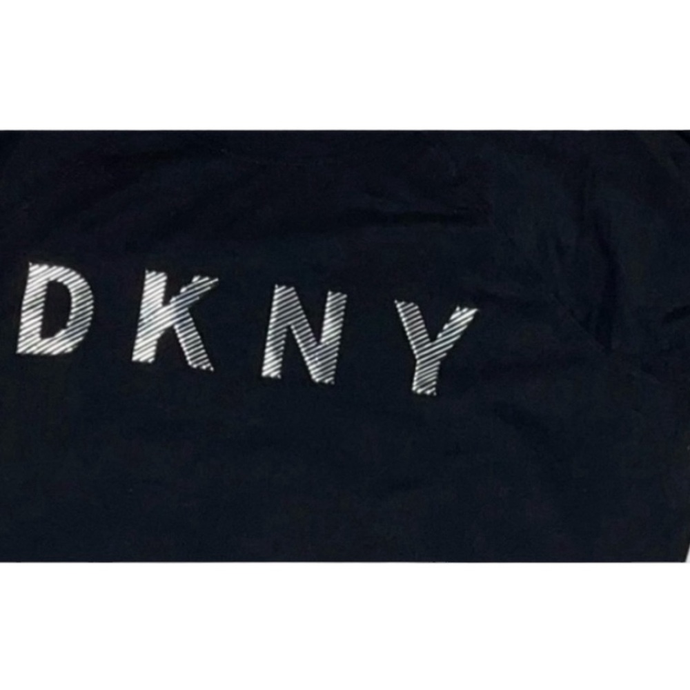 DKNY SPORTS TOP SILVER COLOR PRINTED-LOGO LONG SLEEVE MOORING BLACK COLOR SIZE S - Picture 9 of 13